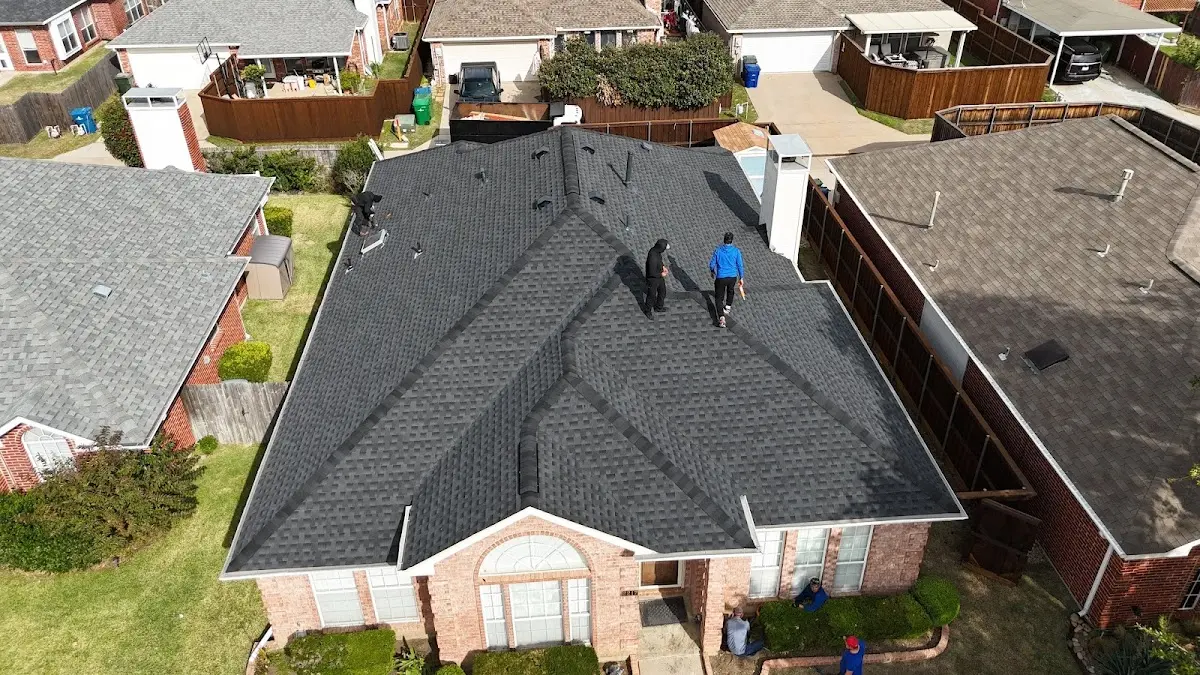 Slate & Tile Roof Repair work in progress on a Beverly property